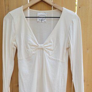 Anthropolgie/Velvet V-neck Ruched Long Sleeve Shirt Size X-Large